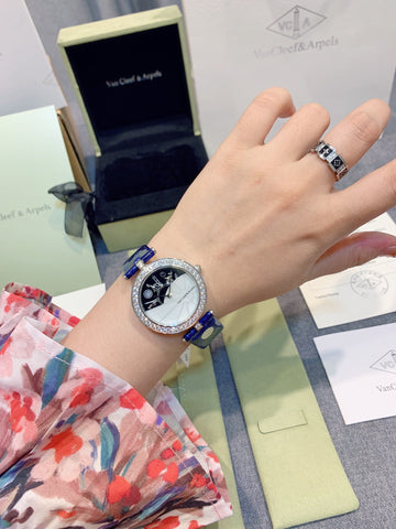 LADY ARPELS WATCHS PINK GOLD DIAMOND PAVED