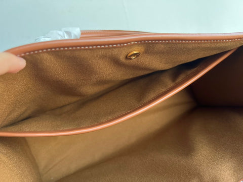 TRIOMPHE CABAS 35 BLACK CALFSKIN TOTE