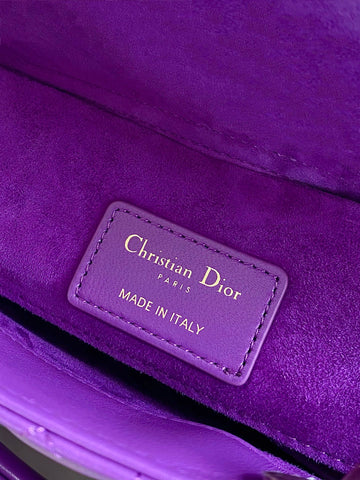 D-JOY BAG 22 IN VIOLET PURPLE LAMBSKIN