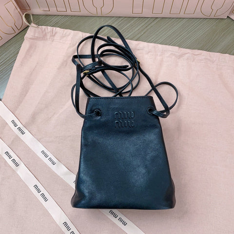 MINI BAG 17 IN BLACK SHINY CALFSKIN