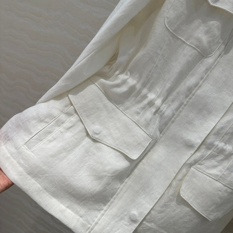 LP CLASSIC STAND-COLLAR LINEN JACKET 265165