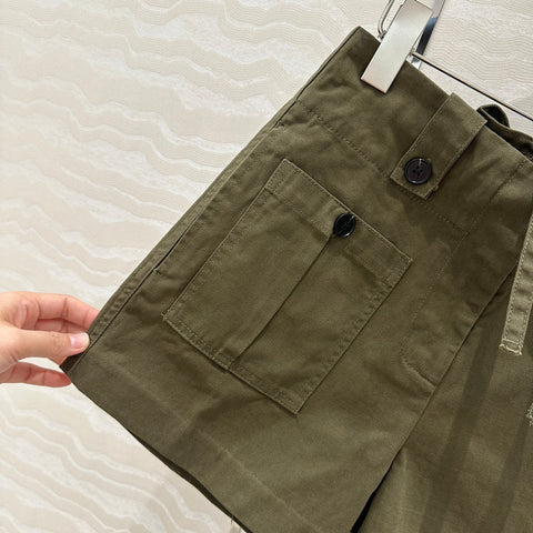 PRADA FASHION MOSS GREEN SHORTS 263938