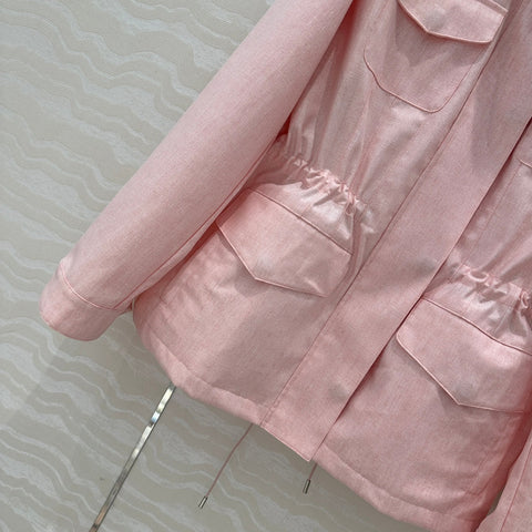 LP CLASSIC STAND-COLLAR LINEN JACKET 265162