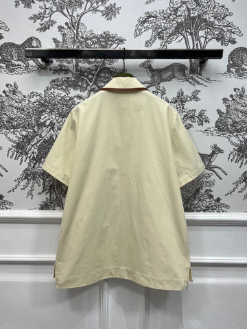 GUCCI 25S NEW STYLE SHORT SLEEVE LAPEL DRESS 262936