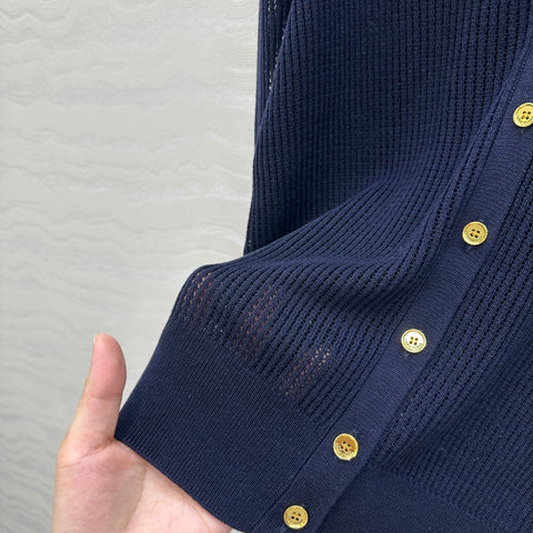 LP NAVY BLUE V-NECK KNIT CARDIGAN