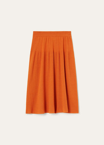 LP ORANGE KNIT MIDI SKIRT