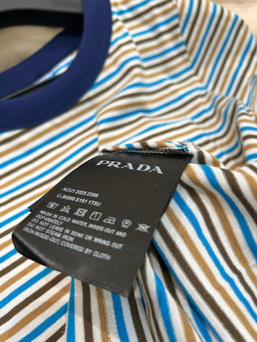 STRIPED CREW NECK TEE 25S IN COTTON 266080