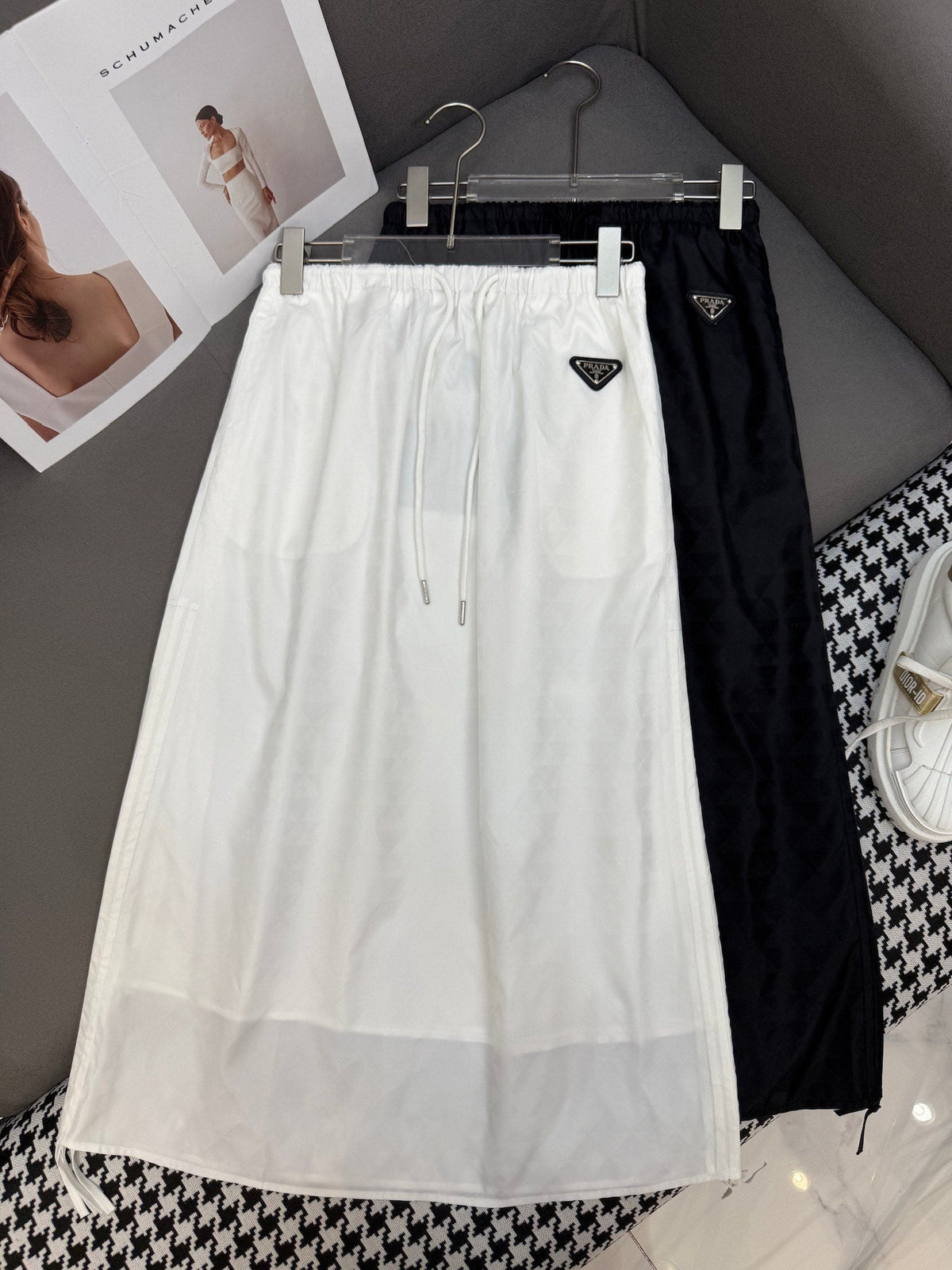 LONGLINE SKIRT STRUCTURED JACQUARD