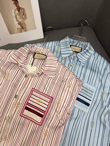 GUCC SHIRT JACKET AND SHORTS SET 25S IN ACETATE 266681