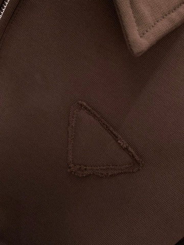PRADA FLEECE JACKET WITH LAPEL STYLE 21