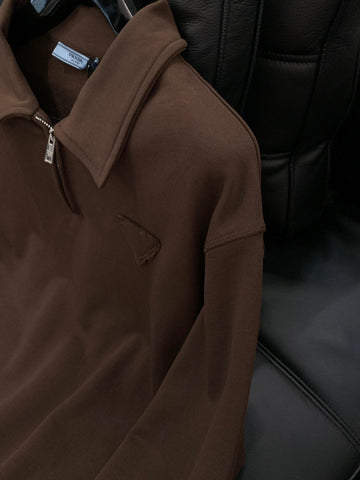 PRADA FLEECE JACKET WITH LAPEL STYLE 21