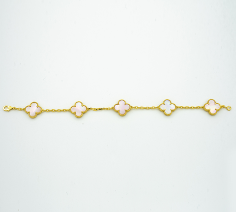 CLOVER BRACELET 5 MOTIF MOP