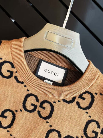 GG Camel/Wool Jumper Black Monogram