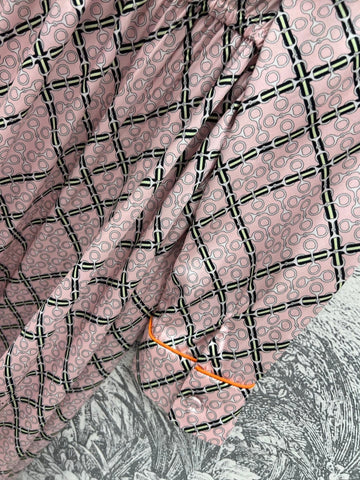 GG Printed Silk Dress Pink Ready To Wear