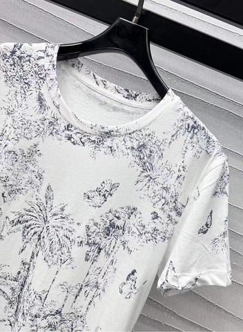 CD T-Shirt White Cotton Style 1