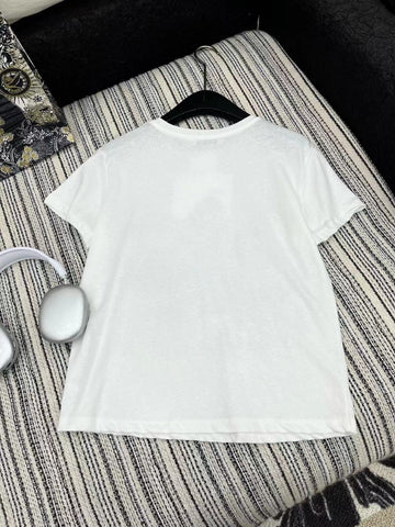 CD T-Shirt White Cotton Style 2