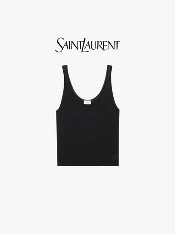 SL Tank Top In Lurex Knit Black
