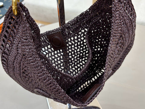 CHLOÉ 25S SUMMER BANANA HOBO BAG 36 IN BROWN