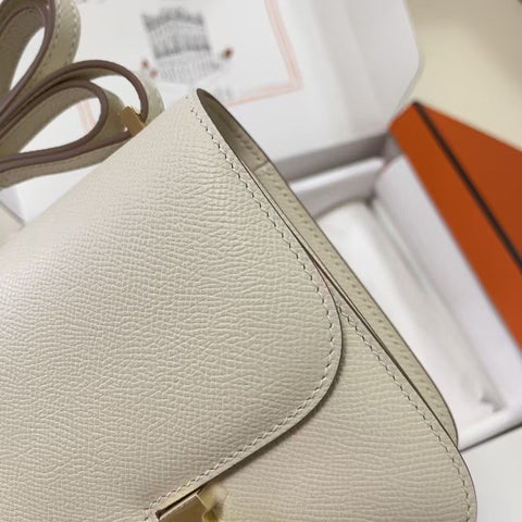 CONSTANCE 18 MILKY WHITE EPSOM GOLD HARDWARE