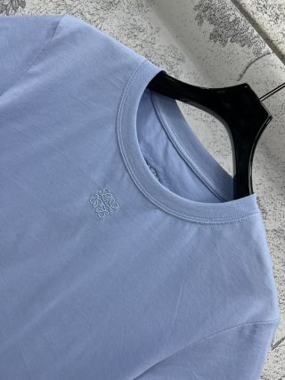 Loewe 25 Hollow Lace Short Sleeves t-shir Cotton