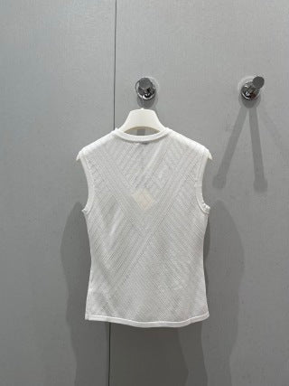 Loewe 2025 Embroidered Knitted Vest Wool