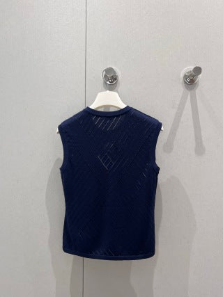 Loewe 2025 Embroidered Knitted Vest Wool