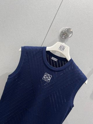 Loewe 2025 Embroidered Knitted Vest Wool