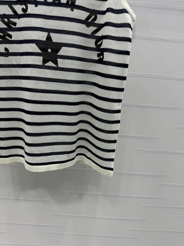 Dior 25 Striped Black White Tank Top