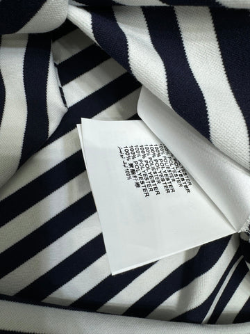 PRAD 25S STRIPED SHORT SLEEVE KNIT DRESS 264218