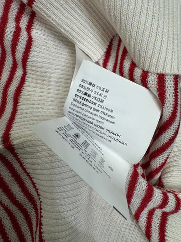 PRAD 25S STRIPED V-NECK KNITTED VEST 264127