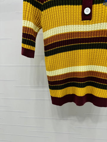 GUCCI 25S SHORT SLEEVE STRIPED POLO SHIRT 264081