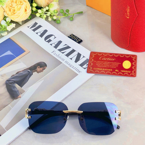 PANTHÈRE RECTANGULAR FRAME SUNGLASSES 580762 IN METAL