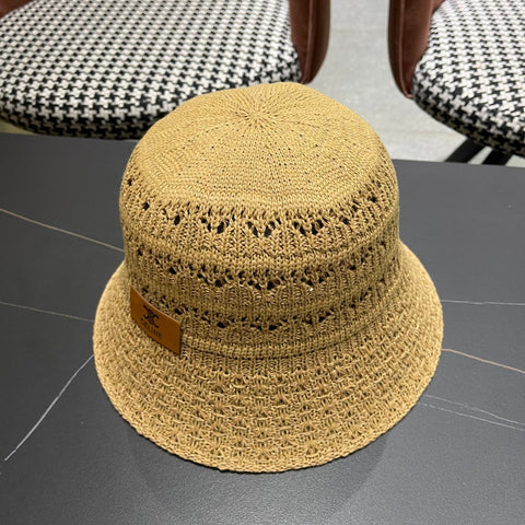 BUCKET HAT MODEL 651869 IN DARK BEIGE CROCHET