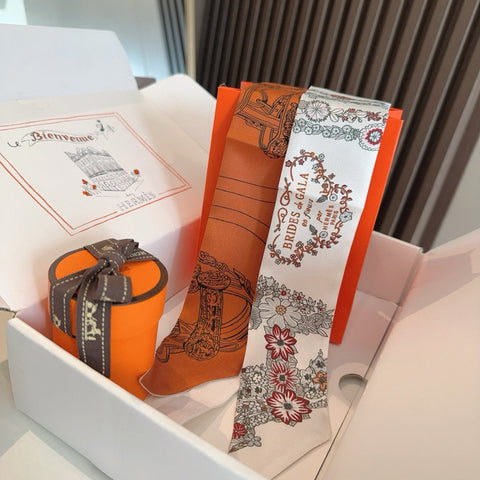 HERMES 25S SILK NECKERCHIEF 86 IN SILK 714381