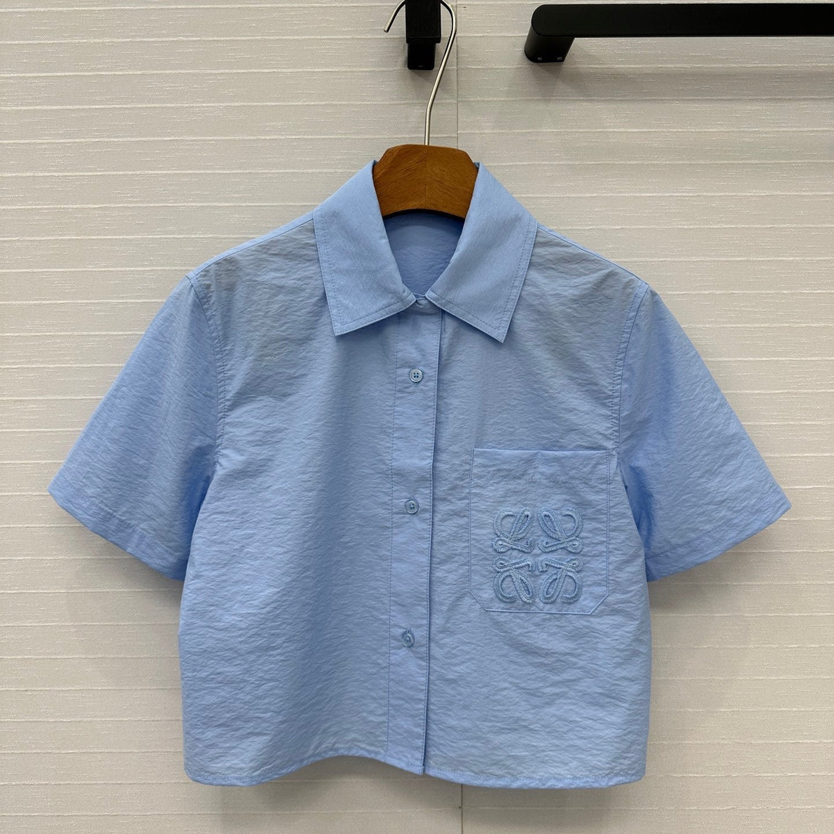 Loewe Short-sleeved Shirt Blue Cotton