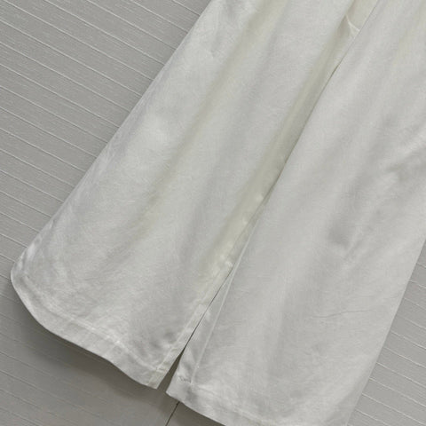 Loewe Wide-leg Pants White Cotton