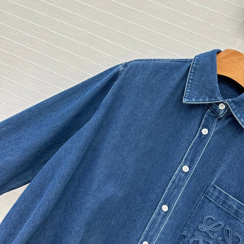Loewe Shirt Jacket Blue Cotton