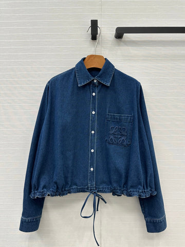 Loewe Shirt Jacket Blue Cotton
