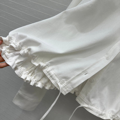 Loewe Shirt Jacket White Cotton