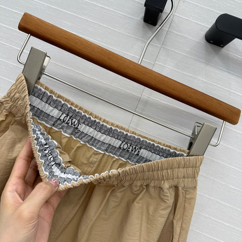 Loewe Pants Khaki Cotton