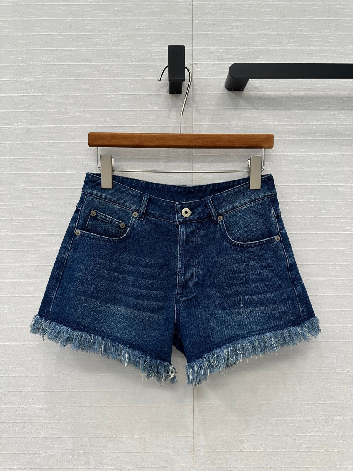 Loewe Raw-edge Denim Shorts Blue Cotton