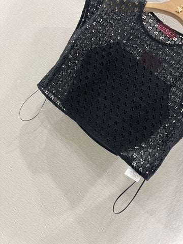 GUCCI 25S JACQUARD EMBROIDERED SILK SET THICK FABRIC 264984