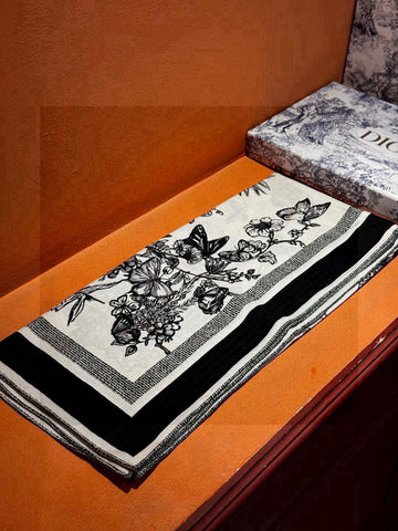 DIOR SCARF 110 CM IN CASHMERE SILK FABRIC 733887
