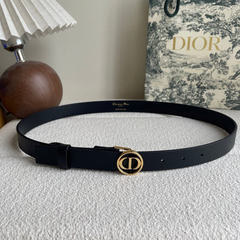 DIOR 25S BELT 25 MM IN BLACK CALFSKIN 572165