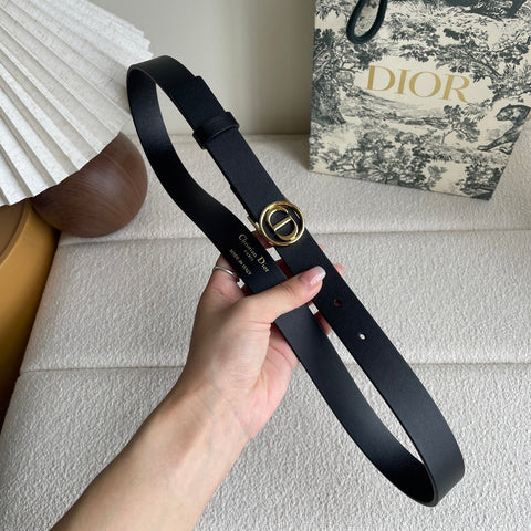 DIOR 25S BELT 25 MM IN BLACK CALFSKIN 572165