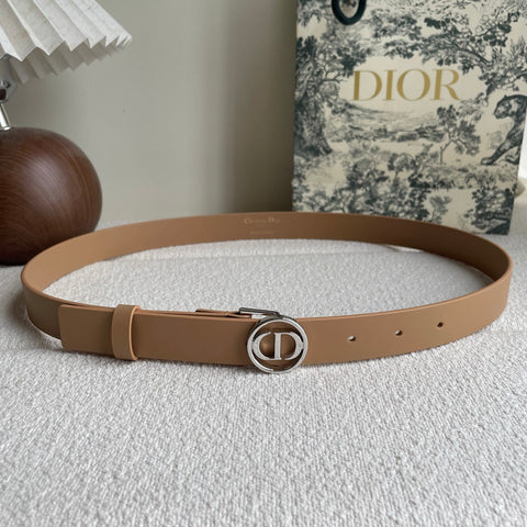 DIOR 25S BELT 25 MM IN LIGHT BROWN CALFSKIN 572163