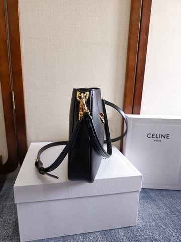 SMALL CAMILLE 16 SOFT BAG 24 IN BLACK SMOOTH CALFSKIN