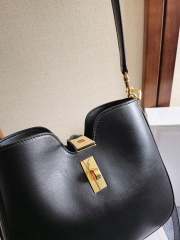 SMALL CAMILLE 16 SOFT BAG 24 IN BLACK SMOOTH CALFSKIN