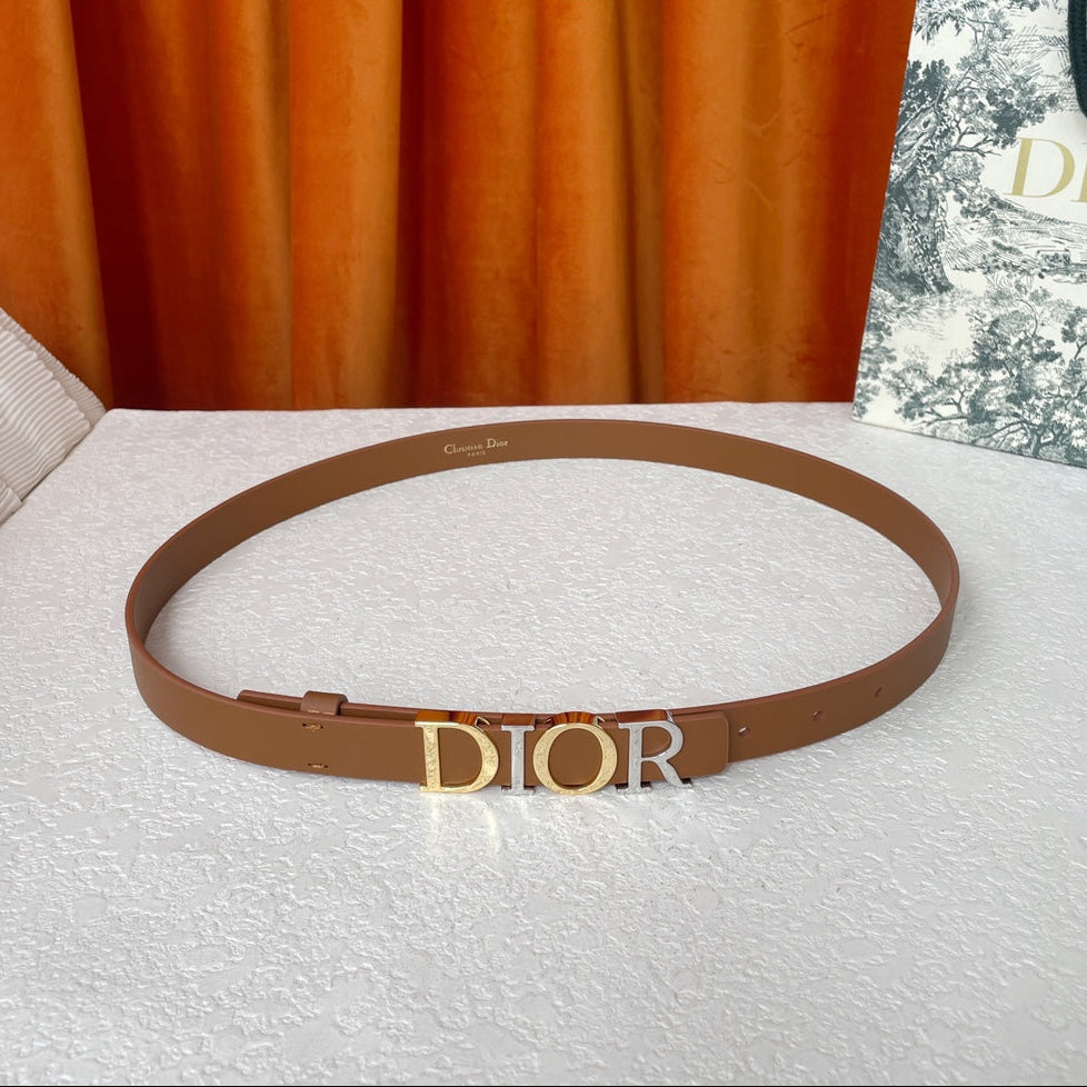 DIOR 25S BELT 20 MM IN BROWN CALFSKIN 562165