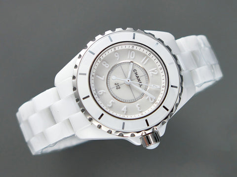 J12 Quartz White Ceramic White Numerals White Dial